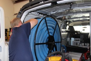 Water Damage Palo Verde Technician Prepping Suction Hoses